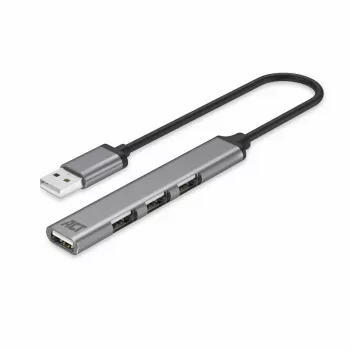 ACT AC6225 USB 2.0 Hub 480 Mbit/s Grau Aluminium