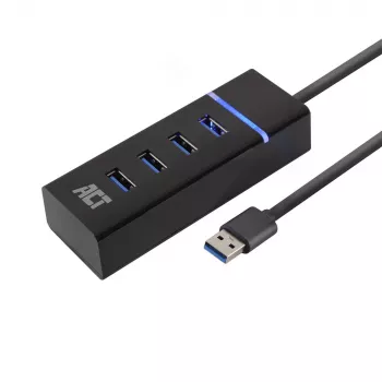 ACT AC6300 USB 3.2 Gen 1 Hub Typ-A 5000 Mbit/s Schwarz
