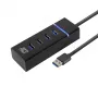 ACT AC6300 USB 3.2 Gen 1 Hub Typ-A 5000 Mbit/s Schwarz