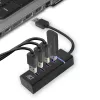ACT AC6300 USB 3.2 Gen 1 Hub Typ-A 5000 Mbit/s Schwarz