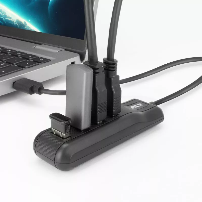 ACT AC6320 Schnittstellen-Hub USB 3.2 Gen 1 (3.1 Gen 1) Type-A 5000 Mbit/s Schwarz