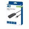 ACT AC6320 Schnittstellen-Hub USB 3.2 Gen 1 (3.1 Gen 1) Type-A 5000 Mbit/s Schwarz