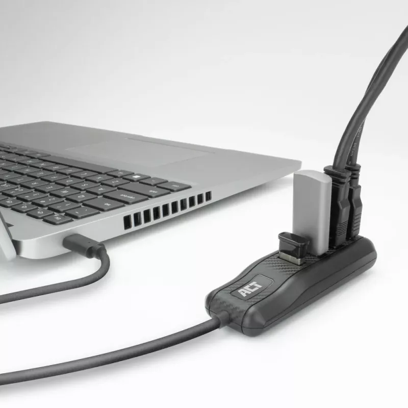 ACT AC6420 Schnittstellen-Hub USB 3.2 Gen 1 (3.1 Gen 1) Type-C 5000 Mbit/s Schwarz