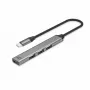 USB Hub ACT AC6425 Type-C 5000 Mbit/s Aluminium Grau