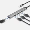 USB Hub ACT AC6425 Type-C 5000 Mbit/s Aluminium Grau
