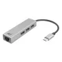 USB-C Hub ACT AC7055 3x USB-A Gigabit Ethernet