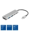 ACT AC7072 USB 3.2 Gen 1 Type-C Hub 5000 Mbit/s Schwarz Grau