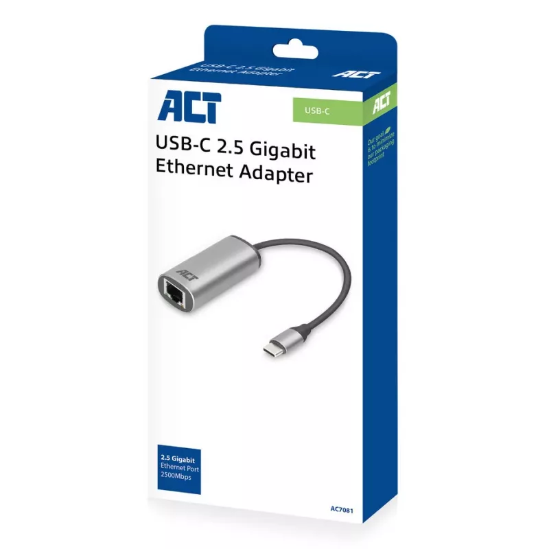 USB Hub ACT AC7081 Type-C 2500 Mbit/s Aluminium