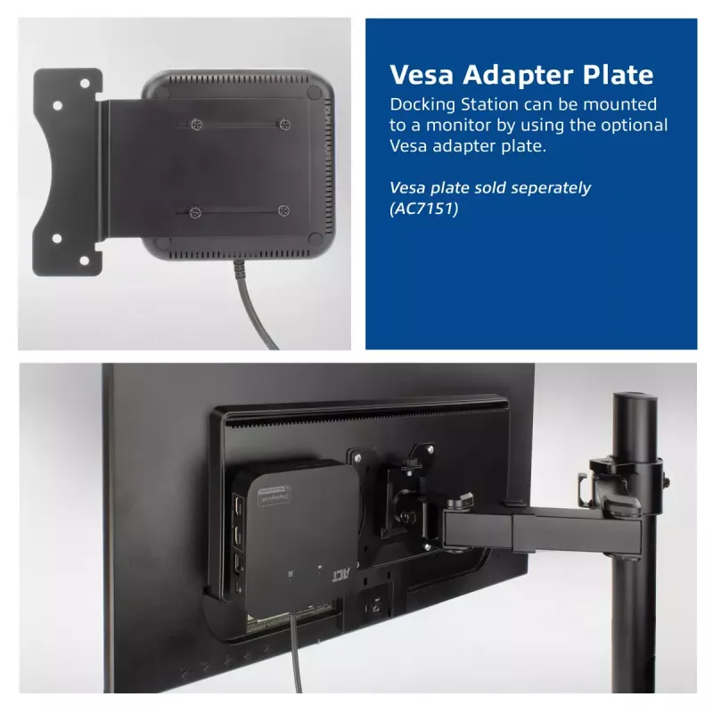ACT Universal USB-C Docking Station 4K, für 2 HDMI/DisplayPort-Monitore, DisplayLink, kompaktes Design