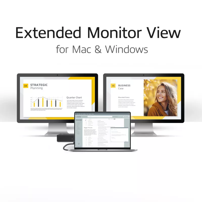 ACT USB-C Docking Station 4K, für 2 HDMI- oder DisplayPort-Monitore, DisplayLink