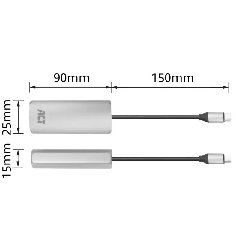 Netzwerkkarte ACT AC7335 Ethernet 1000 Mbit/s USB Typ-C