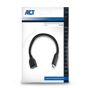 ACT USB 3.0 Kabel OTG USB-C Stecker auf USB-A Buchse 0,2 m 5 Gbit/s