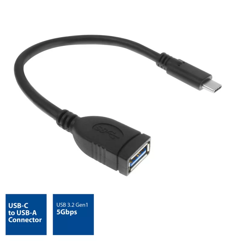 ACT USB 3.0 Kabel OTG USB-C Stecker auf USB-A Buchse 0,2 m 5 Gbit/s