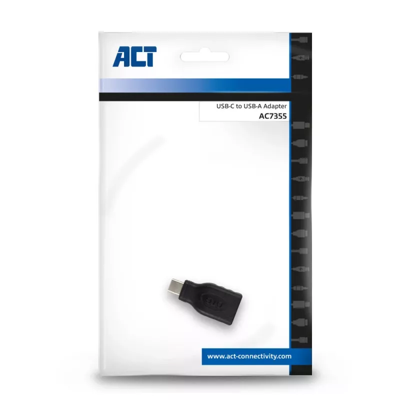 USB-C auf USB-A Adapter ACT AC7355 Schwarz