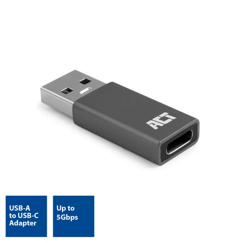 USB-A auf USB-C Adapter ACT AC7375 Grau