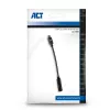 Audiokabel ACT AC7380 0,11m 3,5mm Buchse USB Typ-C Stecker Schwarz