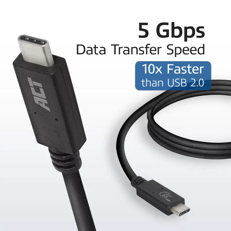 ACT USB 3.0 Kabel USB-C USB-IF zertifiziert 1 Meter 5 Gbit/s