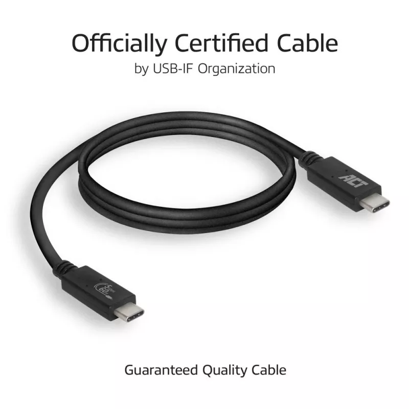 ACT USB 3.0 Kabel USB-C USB-IF zertifiziert 2 Meter 5 Gbit/s
