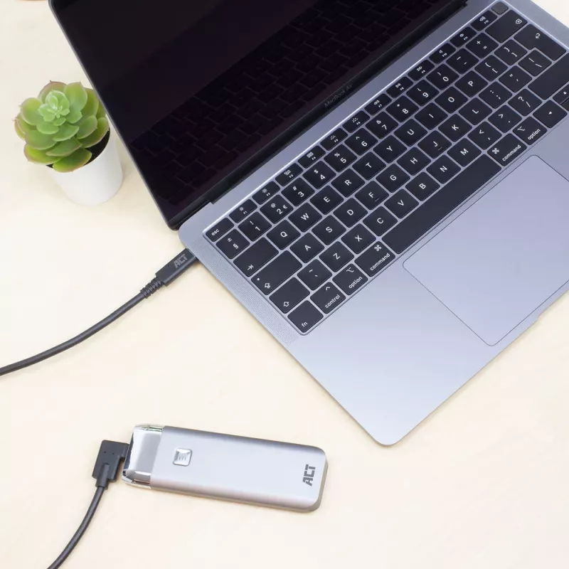 ACT USB 3.0 Winkelkabel USB-C 2 Meter 5 Gbit/s Schwarz