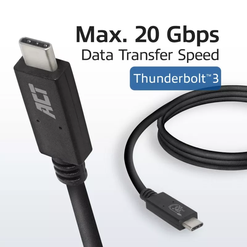 ACT USB4® 20Gbps-Kabel, USB-C, USB-IF-zertifiziert, 1 Meter