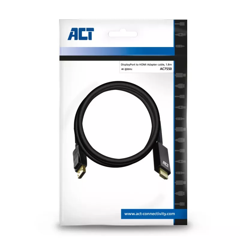DisplayPort zu HDMI Adapterkabel ACT AC7550 1,8 m