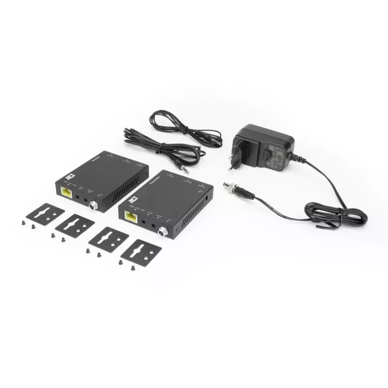AV-Sender & -Empfänger ACT 4K HDMI 2.0 Extender-Set über CAT6 UTP mit IR-Unterstützung, 60 Meter