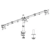 ACT Triple-Monitorarm Klemme/Durchführung 30 kg 13-27 Zoll
