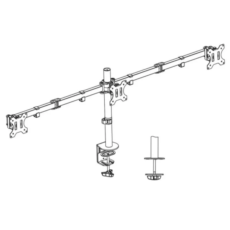 ACT Triple-Monitorarm Klemme/Durchführung 30 kg 13-27 Zoll