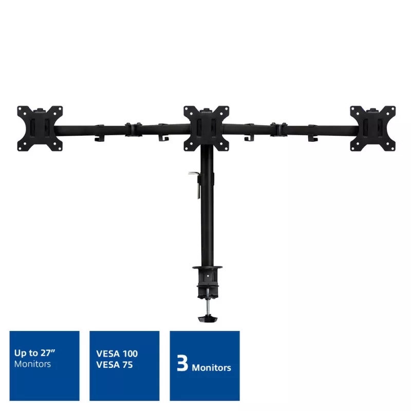 ACT Triple-Monitorarm Klemme/Durchführung 30 kg 13-27 Zoll