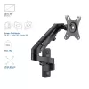 ACT Monitor-Wandhalterung mit Gasfeder, 1 Bildschirm, max. Gewicht 7 kg