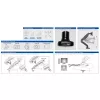 ACT Gasfeder-Monitorarm Büro Schwarz AC8311 Klemme/Durchsteckmontage 9 kg
