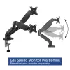 ACT Gasfeder-Doppelmonitorarm Büro Klemm-/Durchführungsmontage 18 kg