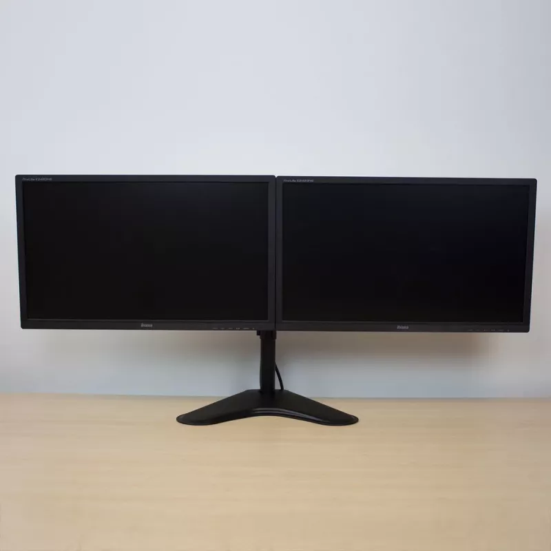 ACT freistehender Doppelmonitorarm AC8320 max. Gewicht 16 kg min. Bildschirm 33 cm max. Bildschirm 81,3 cm