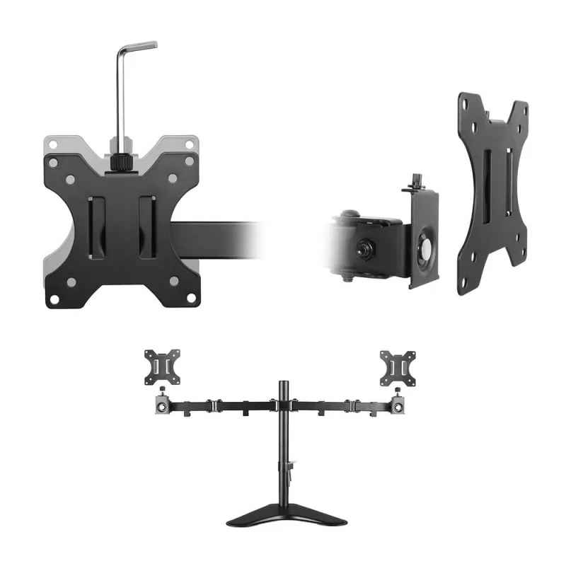 ACT freistehender Doppelmonitorarm AC8320 max. Gewicht 16 kg min. Bildschirm 33 cm max. Bildschirm 81,3 cm