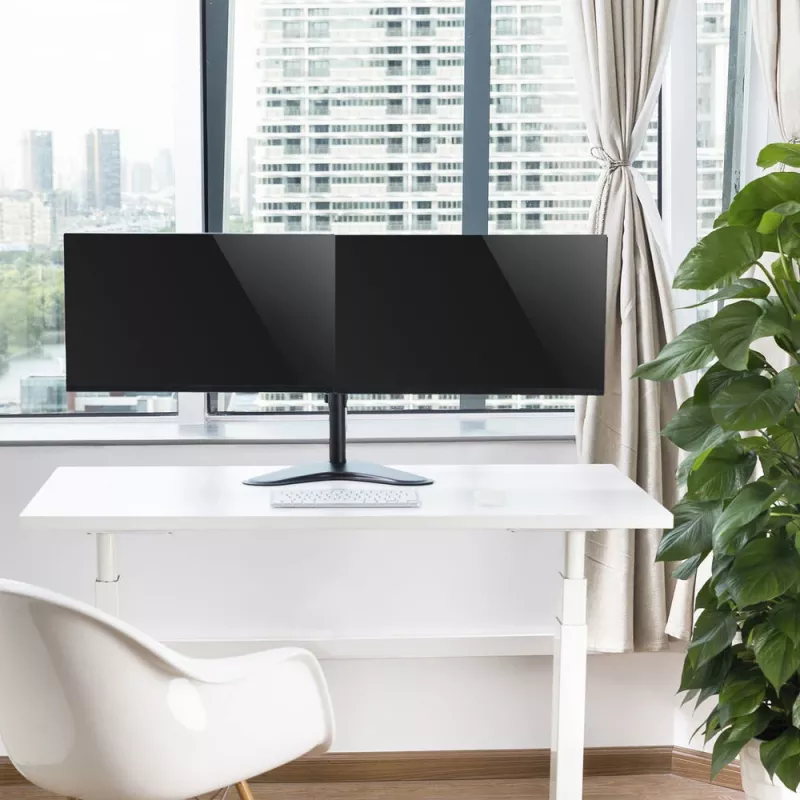 ACT freistehender Doppelmonitorarm AC8320 max. Gewicht 16 kg min. Bildschirm 33 cm max. Bildschirm 81,3 cm