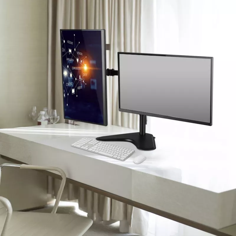 ACT freistehender Doppelmonitorarm AC8320 max. Gewicht 16 kg min. Bildschirm 33 cm max. Bildschirm 81,3 cm