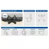 ACT freistehender Doppelmonitorarm AC8320 max. Gewicht 16 kg min. Bildschirm 33 cm max. Bildschirm 81,3 cm