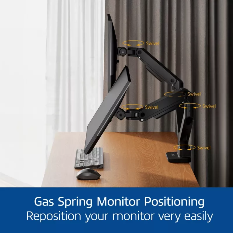 ACT Monitorarm 35 Zoll Büro Premium, Gasfeder, 2 Monitore