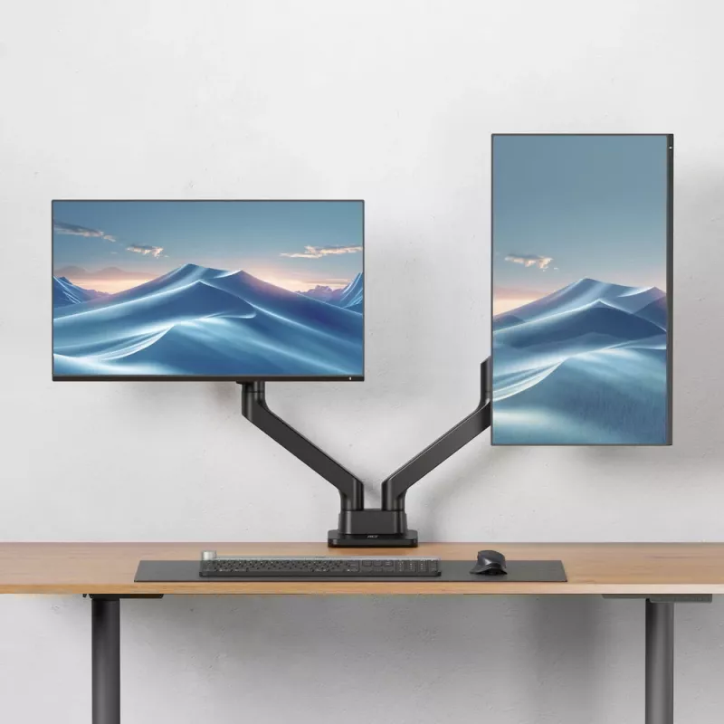 ACT Monitorarm 35 Zoll Büro Premium, Gasfeder, 2 Monitore