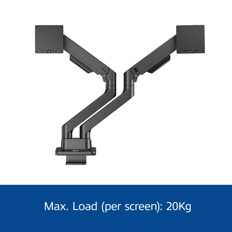 ACT Monitorarm 35 Zoll Büro Premium, Gasfeder, 2 Monitore