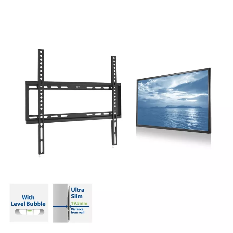 ACT TV-Wandhalterung 32 Zoll bis 55 Zoll VESA 35 kg Schwarz