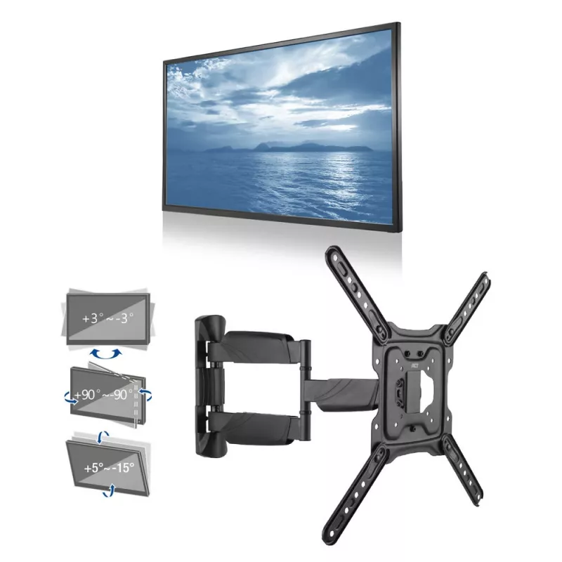 ACT Vollbewegliche TV-Wandhalterung 23 Zoll bis 55 Zoll VESA 35 kg