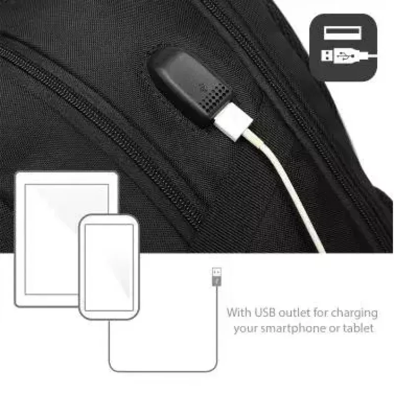 Rucksack ACT Global AC8530 15,6 Zoll einfarbig USB-Ausgang
