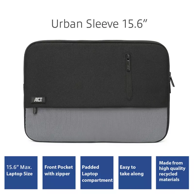 Laptop-Sleeve ACT Urban 15,6 Zoll Monochromatisch