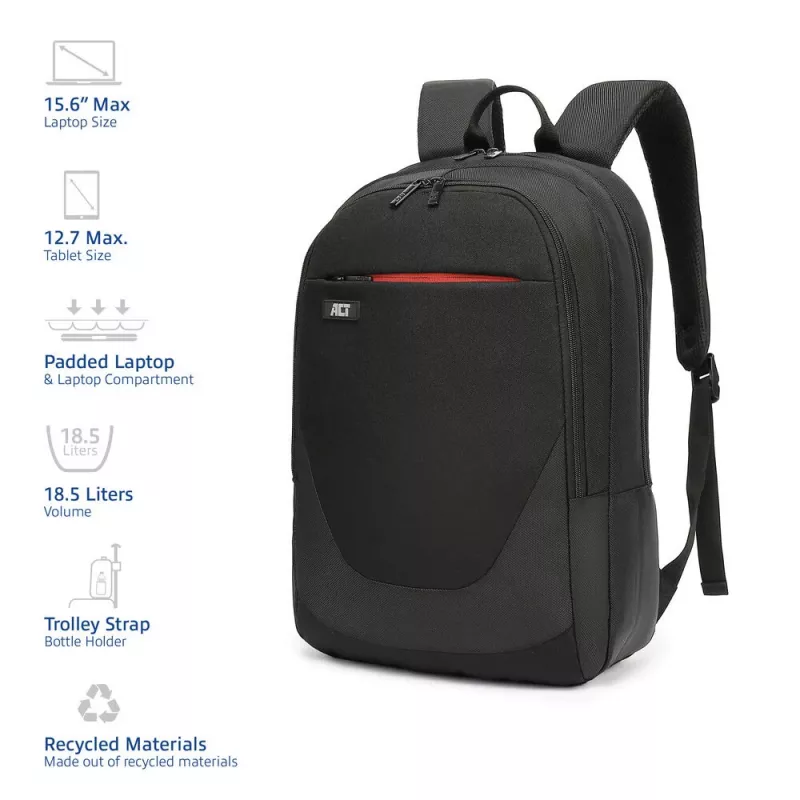 Backpack ACT Suburb für Laptops bis 15,6 Zoll aus recyceltem Kunststoff