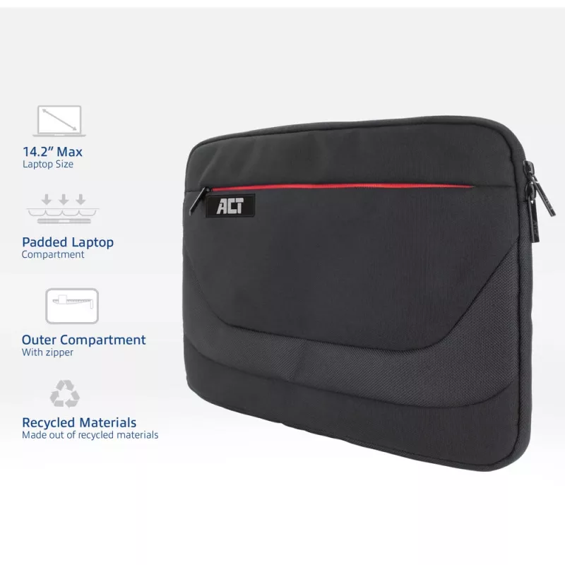 Sleeve case ACT Suburb Laptop-Sleeve 35,8 cm (14,1 Zoll) recycelte Plastikflaschen