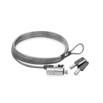 Laptop-Schloss ACT AC9030 Metallisch Rundschlüssel 2 m Kabel