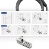 ACT Wedge Laptop-Schloss mit Zahlenschloss Metallisch 2 m Kabel