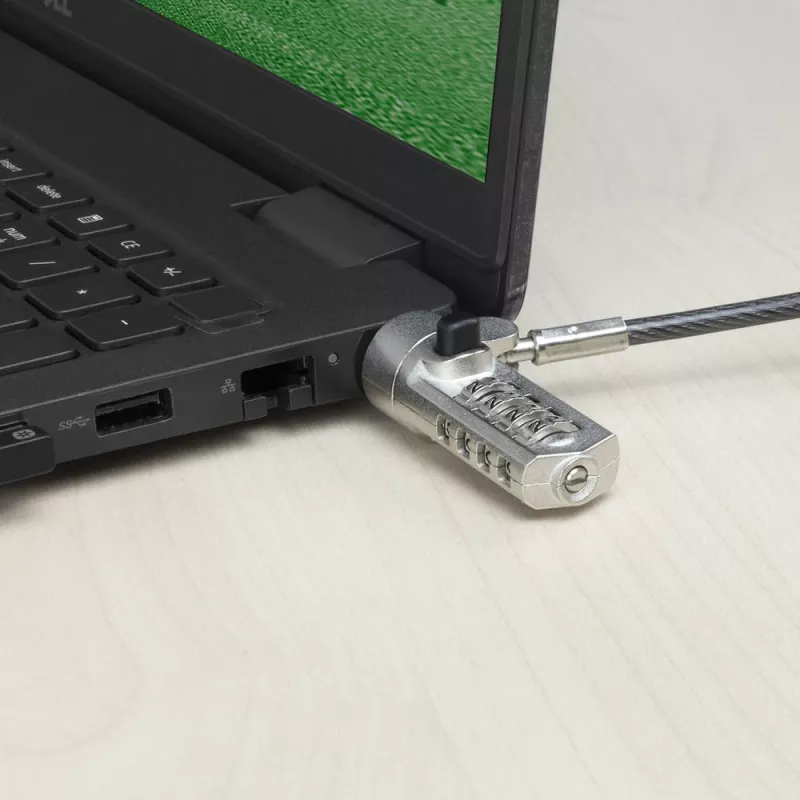 ACT Wedge Laptop-Schloss mit Zahlenschloss Metallisch 2 m Kabel