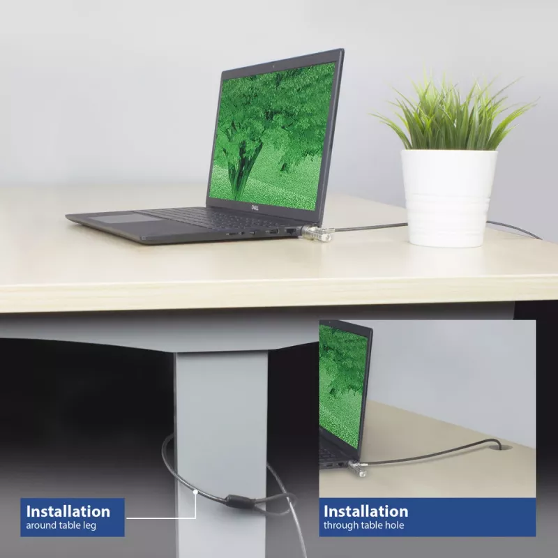 ACT Wedge Laptop-Schloss mit Zahlenschloss Metallisch 2 m Kabel